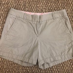 EUC J. Crew Kahki Cotton Chino Shorts Size 6